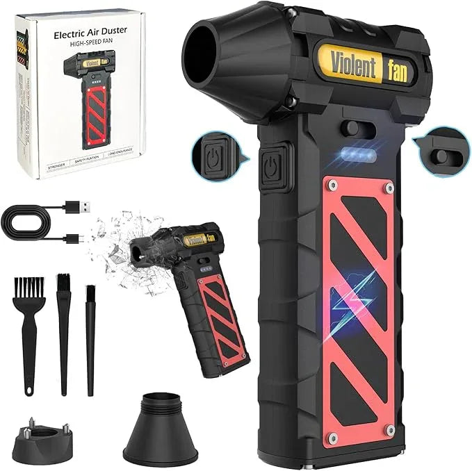 Electric Air Duster-Compressed Air Duster,60mph Wind Stepless Speed Canned Air for PC/Compute/Electronics/Home&Car Cleaning, 150000RPM Air Blower to Spray Air Can Dust Off Keyboard Cleaner (Black) - NeatNest