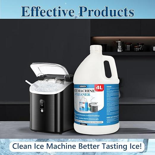 Ice Machine Cleaner Maker Descaler - Nickel Safe Descaler, Ice Maker Cleaner Compatible with Whirlpool, Scotsman, KitchenAid, Affresh, Hoshizaki, GE Opal Cleaning Kit, (1Gallon, 33 Uses) - NeatNest