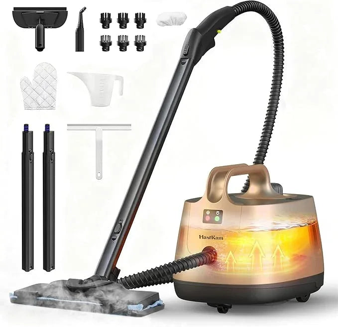 Steam Cleaner for Home, 293°F 58 PSI Powerful Multipurpose Handheld Steam Mop, 21 Attachments, 50Oz Capacity, Heavy Duty Steamer for Carpets, Floors, Cars, Tiles, Crack Cleaning, Turquoise - NeatNest