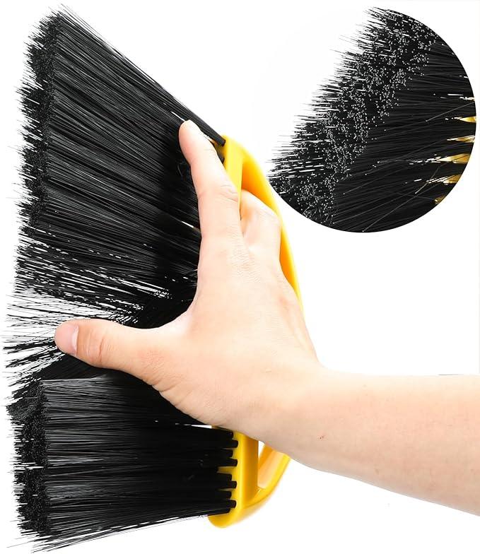 Broom and Stainless Steel Dustpan Set for Home,Metal Dust Pan and Soft Bristles Indoor Kitchen Broom for Office,Lobby - NeatNest