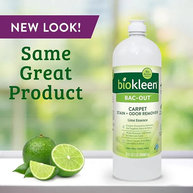 Biokleen Bac-Out Stain Remover for Clothes - 2 Pack - Enzymatic, for Laundry, Diapers, Wine, Carpets, & More, Eco-Friendly, Plant-Based, 32 Ounces - NeatNest