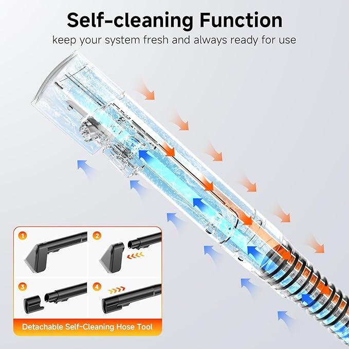 Portable Spot Cleaner Machine for Carpet and Upholstery - 18Kpa Carpet Cleaner with Dual BrushHeads, Easy Move, Cleaning Machine for Furniture, Couch, Stairs, Car and Pet Stain,Yellow - NeatNest