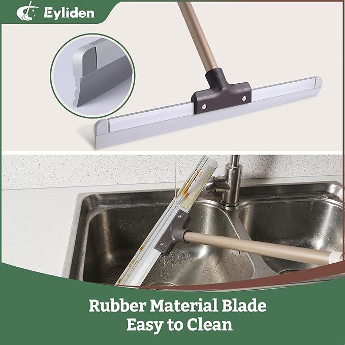 Eyliden Rubber Floor Squeegee, Quick Water & Foam Removal Broom | Heavy-Duty, Dual-Action Push & Scrape, Squeegee for Shower Glass Concrete Garage Commercial Epoxy Floors - NeatNest