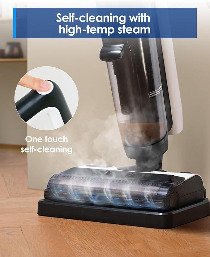 Tineco iFLOOR 5 Steam Wet Dry Vacuum All-in-one, Steam Mop Hardwood Floor Cleaner Great for Sticky Messes, 248℉ High-Temp Steam, Self-Cleaning with steam - NeatNest