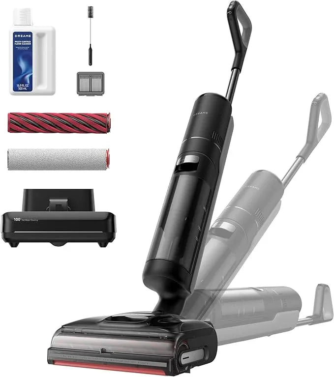 DREAME H15 Pro CarpetFlex Cordless Vacuum Mop, Wet Dry Vacuum Cleaner with Dual Brushes for Hard Floors & Carpet, Tangle-Free Hair-Cutting, 23kPa Suction, 180° Lie-Flat Floor Washer, 194°F Fast Drying - NeatNest