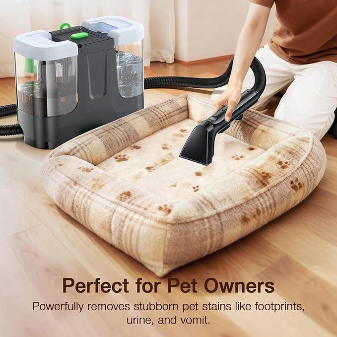 LABIGO Portable Carpet & Upholstery Cleaner, 18Kpa Carpet Cleaner Machine for Deep Stain Removal, Spot Cleaner for Pet Accidents, Area Rugs, Stairs, Car Seats & Couches, Includes Tools & Self-Cleaning - NeatNest
