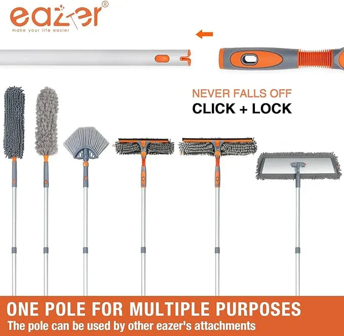 Eazer 89'' Squeegee Window Cleaner 2 in 1 Rotatable Window Cleaning Tool Kit with Extension Pole, Window Washing Equipment with Bendable Head for Indoor/Outdoor Window and Car Glass - NeatNest