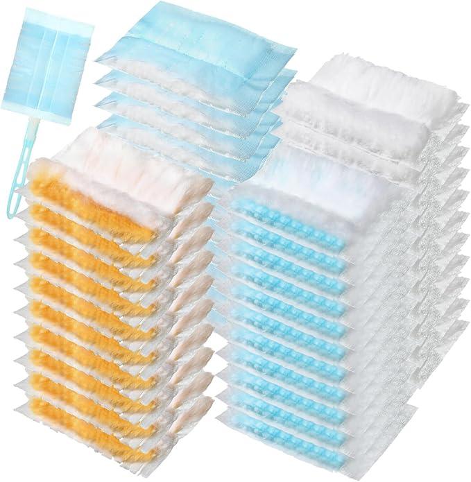 Mimorou 300 Pcs Disposable Dusters Refills Bulk Heavy Duty 180° Multi Surface Replacement Dusters for Cleaning Ceiling Fan with Microfibers Unscented (Light Colors) - NeatNest