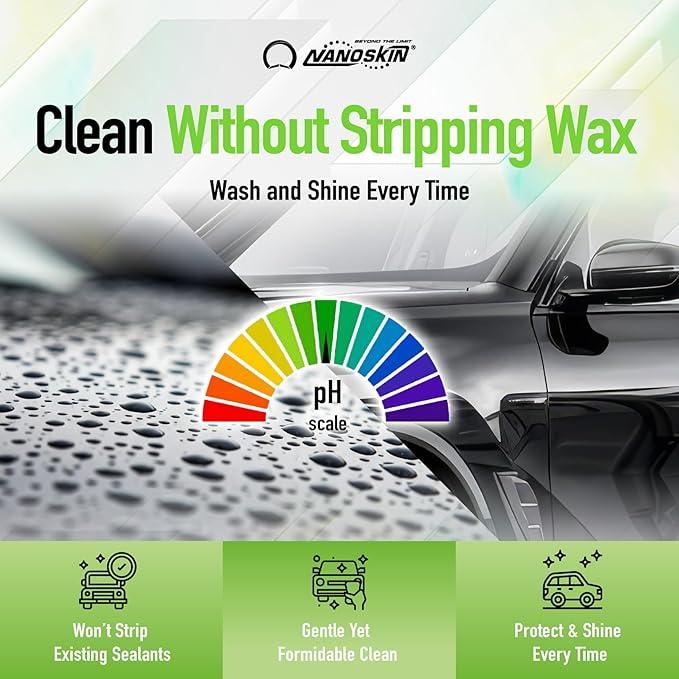 Nanoskin BUBBLE BATH Foaming Car Wash Shampoo 1 Gallon - Works with Foam Cannon, Foam Gun, Bucket Washes, Car Soap for Pressure Washer | For Car, Truck, Motorcycle, RV & More | Green Apple Scented - NeatNest