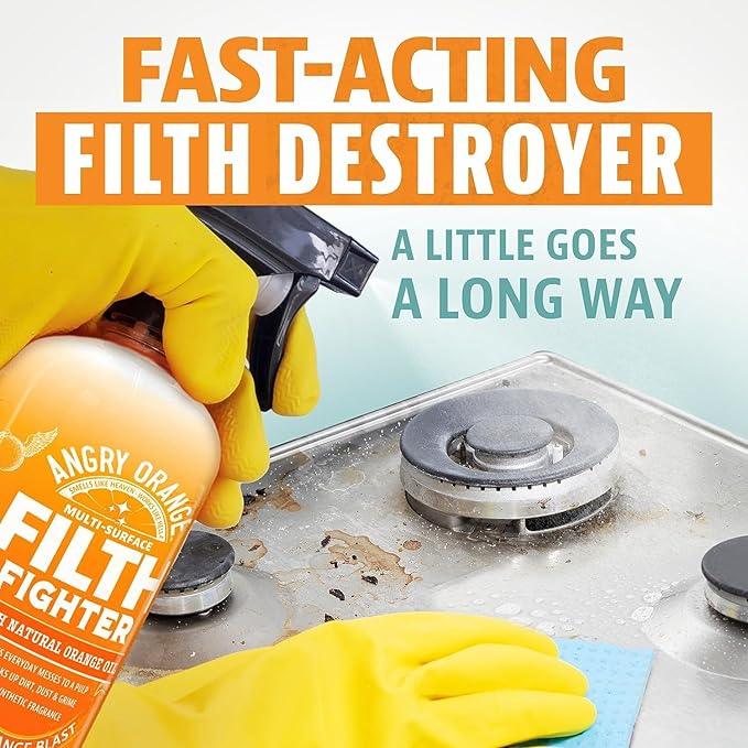 ANGRY ORANGE Citrus Multipurpose Cleaner Spray for Kitchen and Bathroom - 24 oz - Value 2 Pack - NeatNest