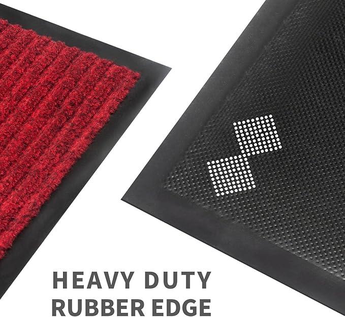 TANYOYO 3' X 10' Commercial Grade Door Floor Mat Brush Step Entrance Mat Vinyl Backed Utility Doormat Heavy Duty Floor Rugs Commercial Outdoor Carpet Indoor Outdoor Entrance Mat， red - NeatNest