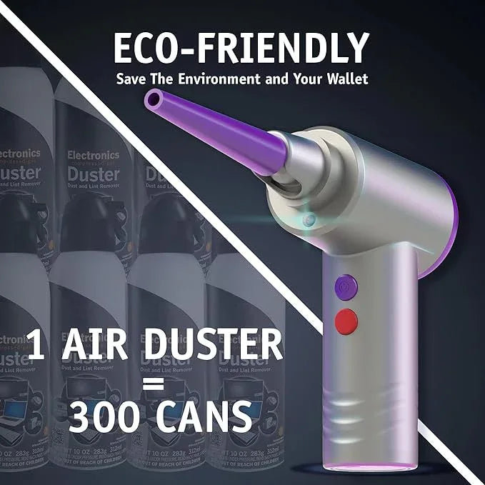 Compressed Air Duster Electric Alternative - Cordless Air Blower Complete Kit - Electric Compressed Air Duster - Reusable Canned Air Replacement - Rechargeable Computer Air Duster Compressed Air - NeatNest
