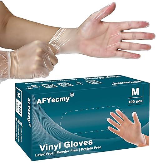 Clear Vinyl Gloves, Powder-Free & Latex-Free, Disposable Clear Gloves, Cleaning Gloves,5 Mil, 100 Count, Medium - NeatNest