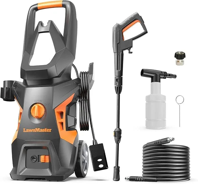 LawnMaster LT306-1800C Electric Pressure Washer 13 Amp 1.4 GPM 2100 Max PSI with Foam Bottle CSA Certified - NeatNest