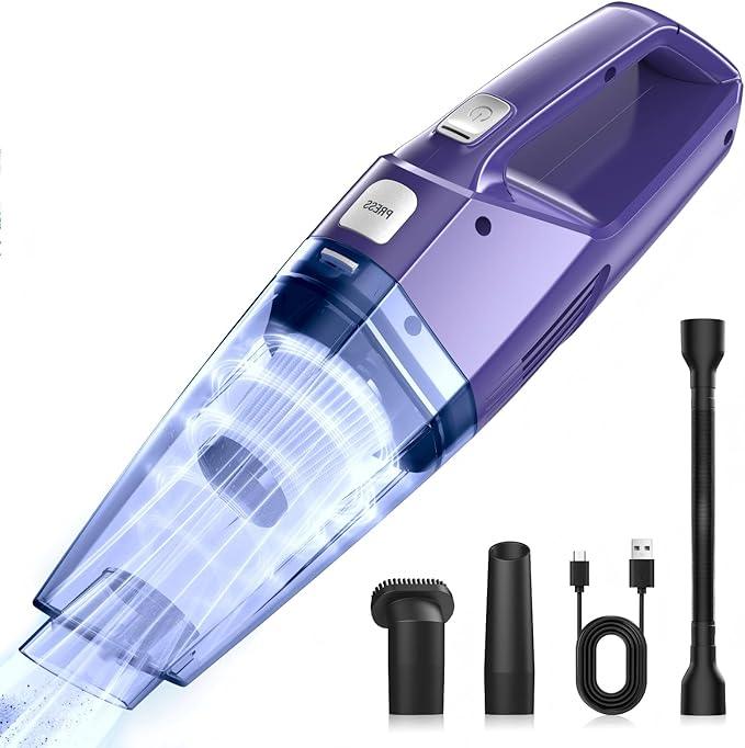 Handheld Vacuum Cordless — 3-in-1 Hand Held Vacuum Rechargeable with 8000Pa Powerful Suction, 1.7 Lbs Lightweight Handheld Vac, 30-Mins Quick Dust Removal for Car, Kitchen & Home - NeatNest