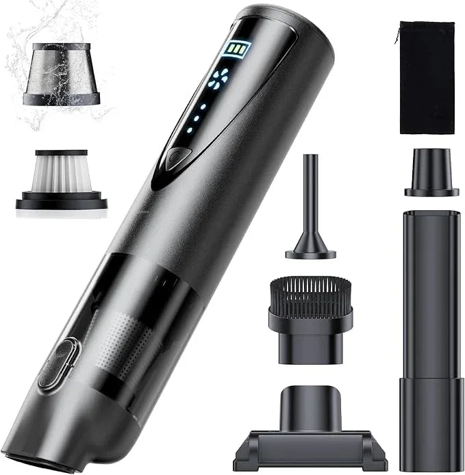Car Vacuum Portable Cordless, 20000pa 4-in-1mini Handheld Vacuum Cleaner up to 70 Mins Runtime, 3 Suction Modes & USB-C Fast Charge Wet/Dry Hand Held Cleaner Power for Car Home Pet Food Keyboards - NeatNest