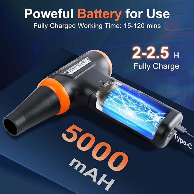 Compressed Air Duster, 220000RPM Canned Air Duster for Computer Cleaning Kit, 3 Speed Compressed Air Can with LED Light, Electric Air Duster for Cleanning Car, PC, Electronics - NeatNest
