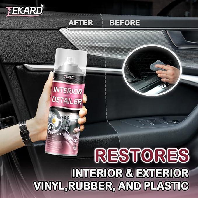 Car Interior Cleaner, Leather Cleaner, 15 oz. Large-Capacity Interior Detailer in Iron Can, Wheel Cleaner, Suitable for Cleaning Rubber, Plastic, and Leather Surfaces Inside Vehicles (2 Bottle) - NeatNest