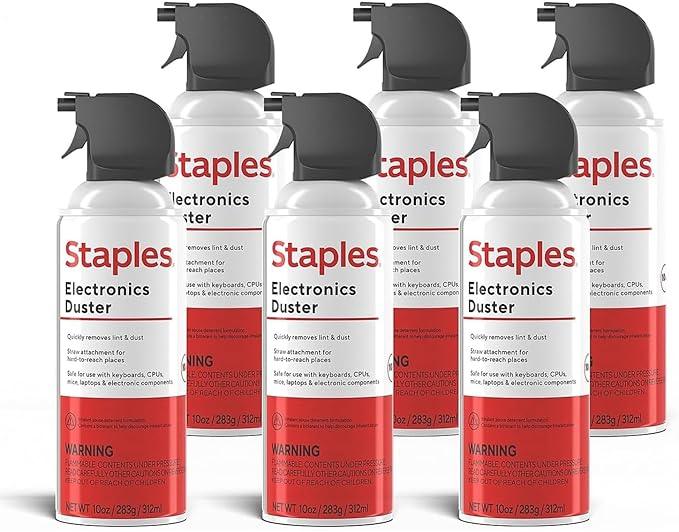 Staples Electronics Air Dusters, Canned Compressed Air Duster Cans - NeatNest