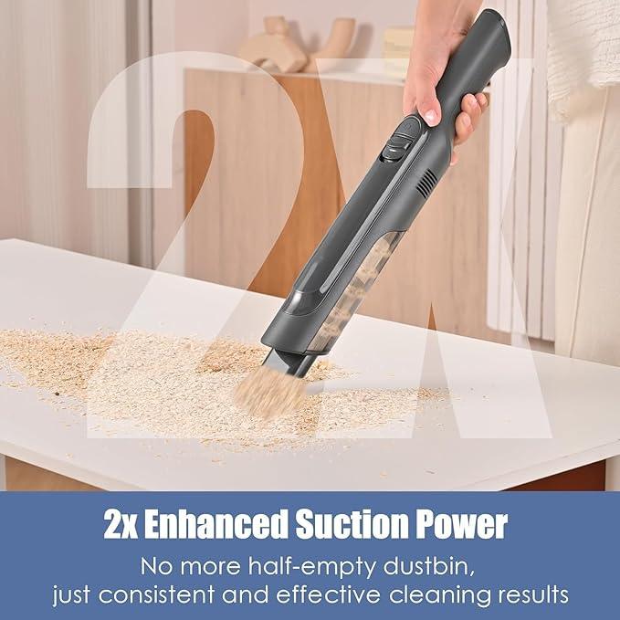 Handheld Vacuum Cordless, Super Lightweight 1.4lb with Powerful Suction, Charging Dock, Single Touch Empty and Detachable Dust Cup, Portable Mini Car Vac for Home Pet Car - NeatNest