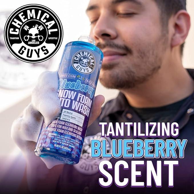 Chemical Guys CWS21664 Blueberry Snow Foam Car Wash Soap (Works with Foam Cannons, Foam Guns or Bucket Washes), Safe for Cars, Trucks, SUVs, Jeeps, Motorcycles, RVs & More, 64 fl. Oz - NeatNest