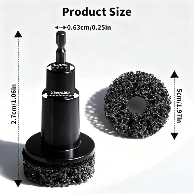kakufunny Wheel Hub & Stud Cleaning Tool Kit，Rust Removal Disc for Cars & Light Trucks，Fits 1/2" Impact Wrench & Drill，Rapidly Cleans Rotors, Hubs & Wheel Studs for Brake Jobs - NeatNest