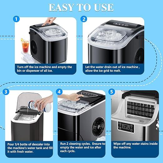 USKICH 4 Pack Ice Machine Cleaner Maker Descaler-68 fl oz Nickel Safe Descaler,Ice Maker Cleaner Solution Compatible with Ice Machine Brands Scotsman,KitchenAid,Hoshizaki - NeatNest