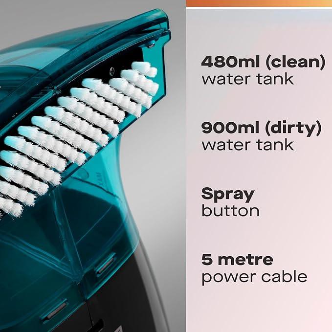 Hausmeister Hydroflex Portable Carpet Cleaner Machine, Upholstery Cleaner Machine for Couch, Car Seats & Pet Stains, 500W Powerful Handheld Deep Cleaner with 3 Brush Heads - NeatNest