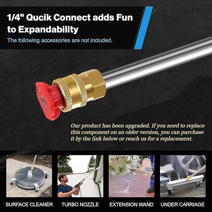 Pressure Cleaner- High Power Cleaner with 33FT Hose, 4 Nozzles and Foam Cannon, for Home, Cars, Fences, Patio, 2025 Upgraded(Blue) - NeatNest