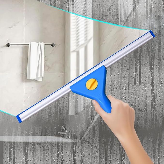 Professional Window Cleaning kit, 2-in-1 Window Squeegee with 51" Extension Poles, Suitable for Indoor & Outdoor Windows, High Glass, High Windows, Multi-Purpose Car Windshield Cleaning - NeatNest