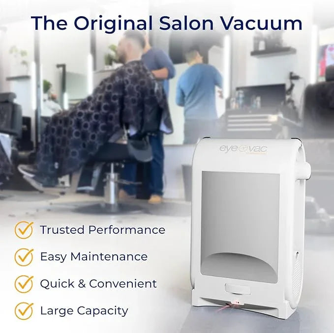 EyeVac Pro Touchless Vacuum Automatic Dustpan - Ultra Fast & Powerful - Great for Sweeping Salon Pet Hair Food Dirt Kitchen, Corded Canister Vacuum, Bagless, Automatic Sensors, 1400 Watt (White) - NeatNest