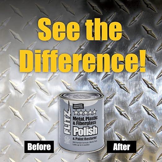 Flitz Car Buffing and Care Kit (Medium) - USA-Made Polishers and Buffers Set – Includes 2lbs Paste, 16oz Sealant, 5" BuffBall, 4 Microfiber Cloths, Removes Rust & Restores Shine - NeatNest