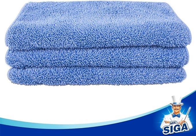 MR.SIGA Professional Microfiber Mop Refills, Pack of 3, Size: 42cm X 23cm - NeatNest