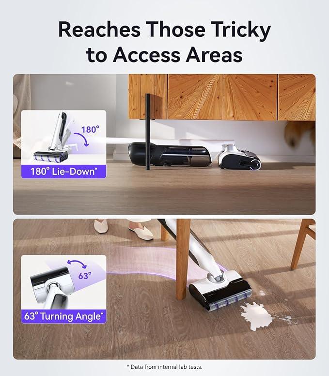 NARWAL S30 Wet Dry Vacuum Cleaner with 20000Pa Suction, 176°F Self-Cleaning, Heated Drying, Disposable Waste Bag, Tangle-Free, Cordless Vacuum Mop for Hard Floors & Edge Cleaning, Easy to Use - NeatNest
