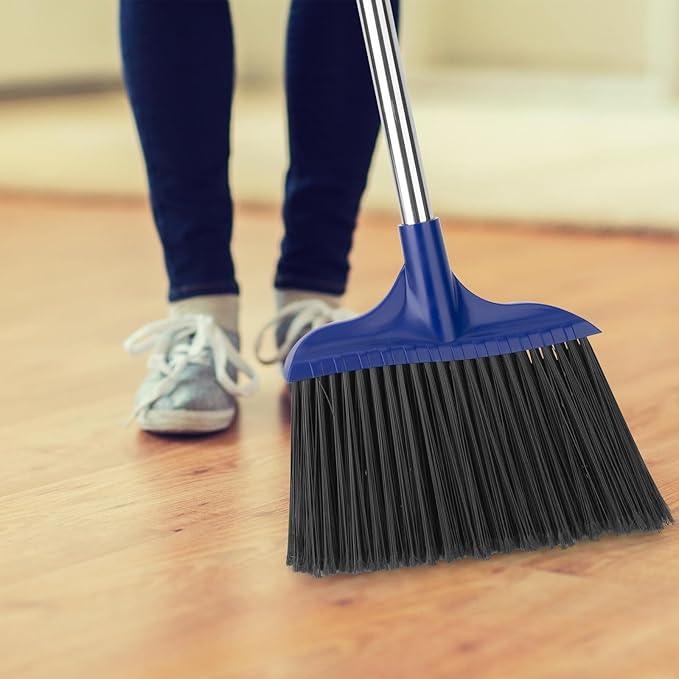 Kefanta 4 Pack Heavy Duty Broom Indoor/Outdoor Commercial Brooms Angle Broom 53 inches for Courtyard Garage Restaurant Lobby Patio Shop Home Kitchen Office Floor - NeatNest
