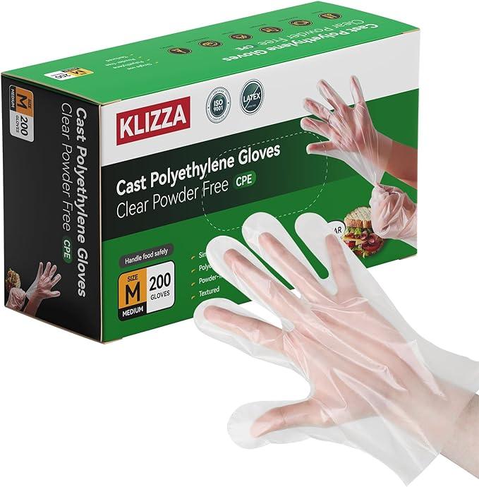 Plastic Gloves Disposable, Latex & Powder Free, Oil-Proof, Thick Clear Gloves Safe for Food Handling, Cooking, Kitchen - NeatNest