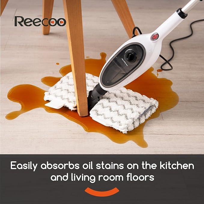 Steam Mops for Floor Cleaning, Unique Double-Sided Flip Design, 15 Seconds Fast Heating，10-in-1 Steam Cleaner for Kitchen, Living Room Wood Floor Tile Cleaning - NeatNest