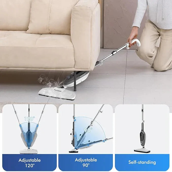 Steam Mop - All-in-one Powerful Handheld Steam Cleaner Detachable Floor Steamer with 11 Accessories, MultiPurpose Steamer for Hardwood Floors, Clothes,Windows,Tiles,Carpet, Whole Home Use,Grey - NeatNest