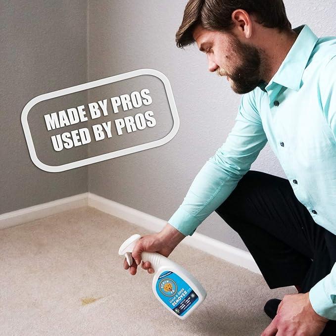 Pro Strength Carpet Odor & Stain Remover Works Like Magic in a Bottle on Tough Urine Feces Vomit and Even red Wine Too! 24 fl.oz - NeatNest