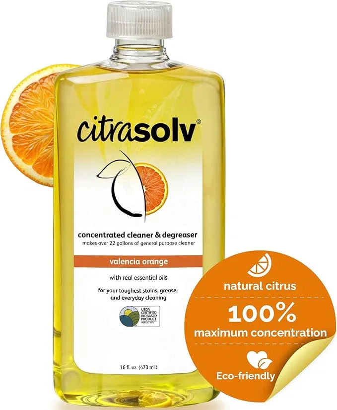 Citra Solv - Concentrated Household Cleaner & Degreaser - Valencia Orange Scent - 16 Fl Oz, Natural Ingredients, Non-Toxic, Biodegradable, Made in USA - NeatNest