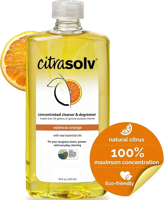 Citra Solv - Concentrated Household Cleaner & Degreaser - Valencia Orange Scent - 16 Fl Oz, Natural Ingredients, Non-Toxic, Biodegradable, Made in USA - NeatNest
