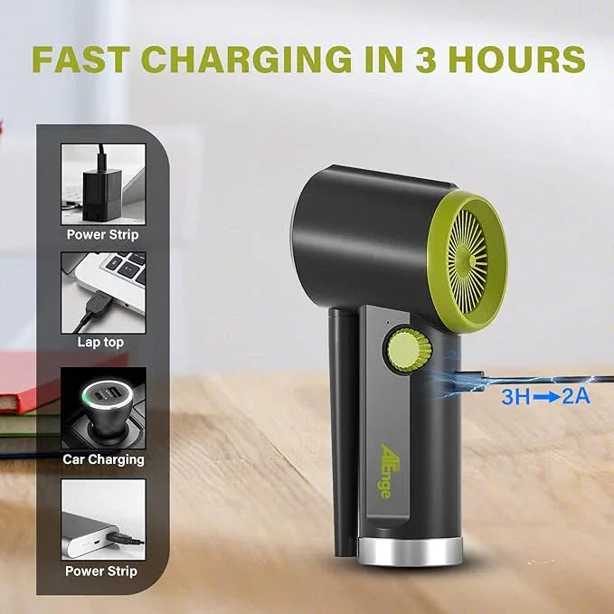 Compressed Air Duster, Electric Air Duster, Handheld Cordless Air Duster, Stepless Speed Motor, 6000mAh Rechargeable Air Blower, Type-C Fast Charge, for Computer, Keyboard, Pet House… - NeatNest