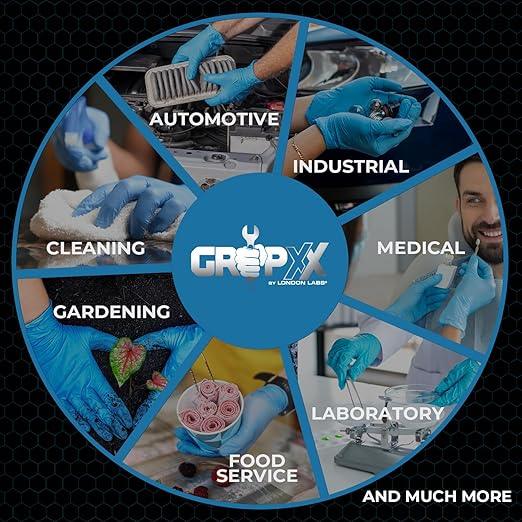 Heavy Duty 6 Mil Blue Nitrile Gloves Disposable Latex & Powder Free -Extra Stretchy Fentanyl Safe |Medical,First Aid Kit,EMT|Food Safe Rubber Gloves for Cooking & Cleaning| Pack of (100) - NeatNest