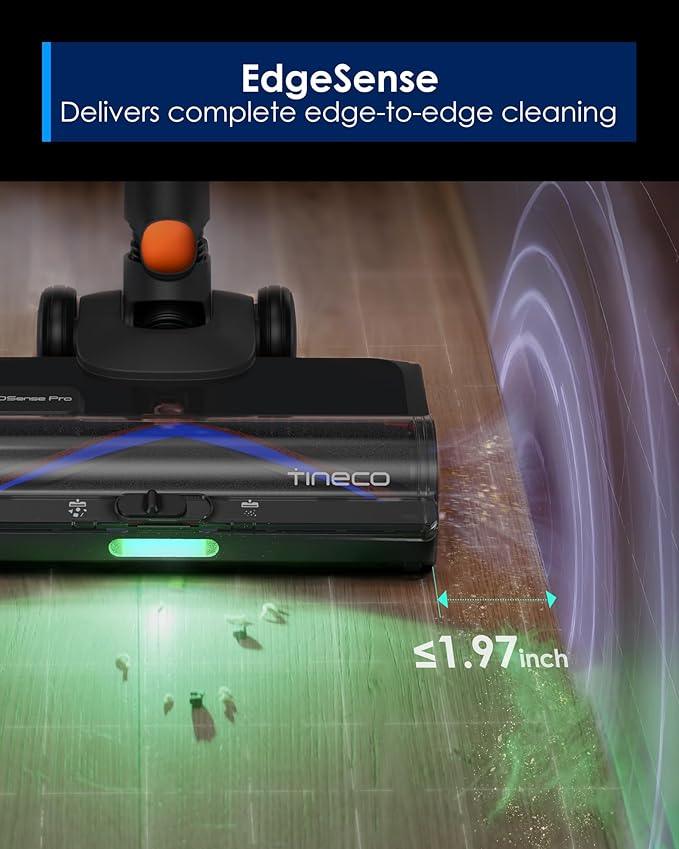 Tineco Pure ONE S70 Cordless Vacuum Cleaner, 200AW Powerful Suction, 3D Sense Pro Cleaning System, 6-Stage Filtration with 95min Runtime, Zero Tangle Brush with 180° Foldable Tube (Blue-Orange) - NeatNest