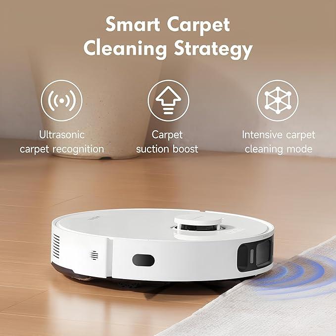 Mova S20 Ultra Robot Vacuum and Mop Combo with Dual Roller Brush, 8300Pa Suction, 140℉ Hot Water Mop Self-Washing & Drying, Mop Auto-Lift for Carpet, Self-Empty, Self-Refilling, Voice & App Control - NeatNest