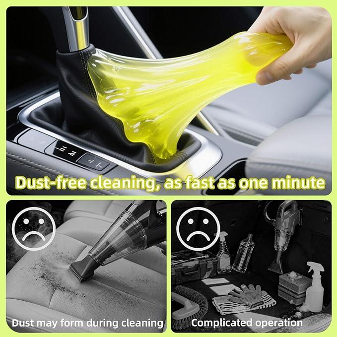 COLORCORAL 4 Pack Car Cleaning Gel Reusable Auto Slime Cars Cleaner Dust Cleansing Gels,Vehicle Interior Cleaning Care Putty,Keyboard Cleaner Goop for Car Vent, Corners, Crevice,Office Desktops Debris - NeatNest