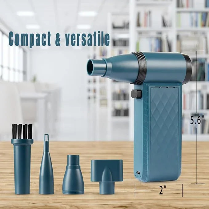 Air Duster Air Blower, Compressed Air Duster Electric, Handheld Violent Mini Fan for Computer Keyboard Electronics Car Clean,130000RPM - NeatNest