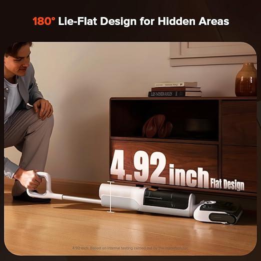 roborock F25 GT Vacuum Mop All in One, Wet Dry Vacuum Cleaner Cordless, 20000Pa Floor Cleaner Machine for Tile Hardwood Wood Vinyl Floor, Edge to Edge Self Cleaning Electric Mop with 180° Lie-Flat - NeatNest