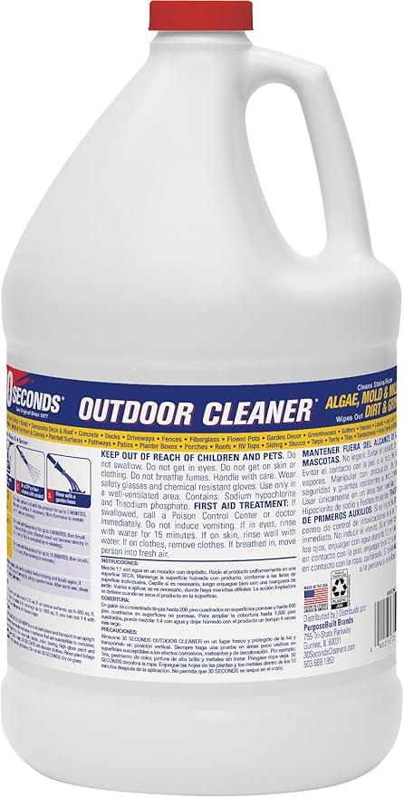 30 SECONDS Outdoor Mold & Mildew Stain Remover | Concentrate | 128 fl. oz. & Outdoor Cleaner 1 Gallon Pump Sprayer Bundle - NeatNest