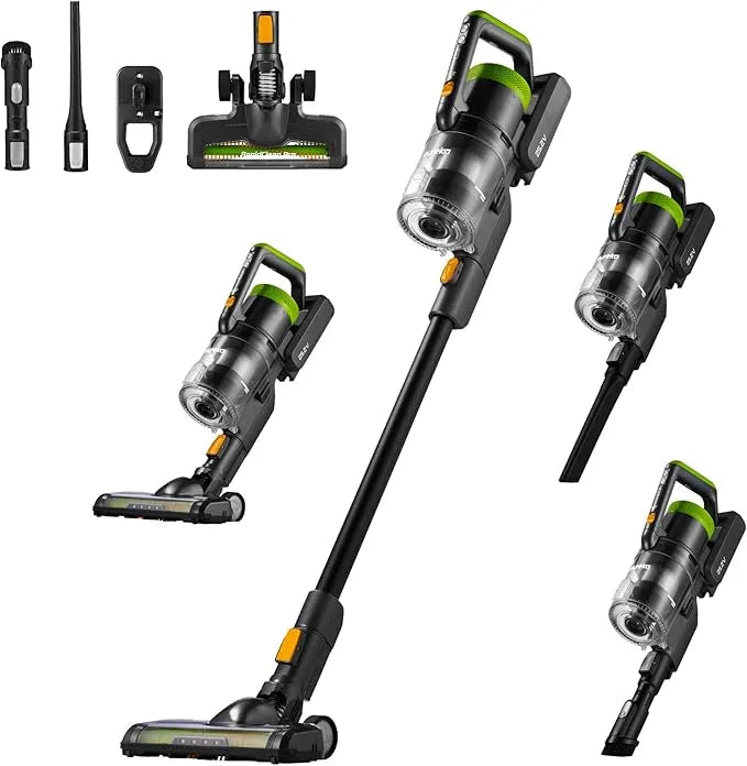 Eureka RapidClean Pro Cordless Vacuum Cleaner for Hard Floors, Lightweight Stick Vacuum LED Headlights, Convenient Stick and Handheld Vac, Green, NEC285GR - NeatNest
